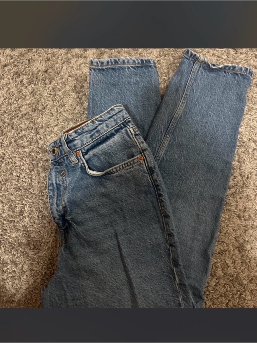 Zara Men's Straight Leg Denim Jeans in Blue